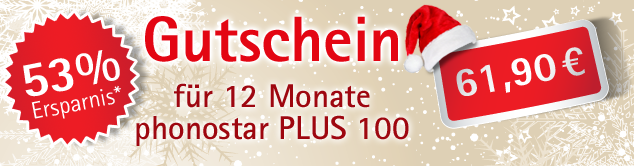 Gutschein für 12 Monate phonostar PLUS 100